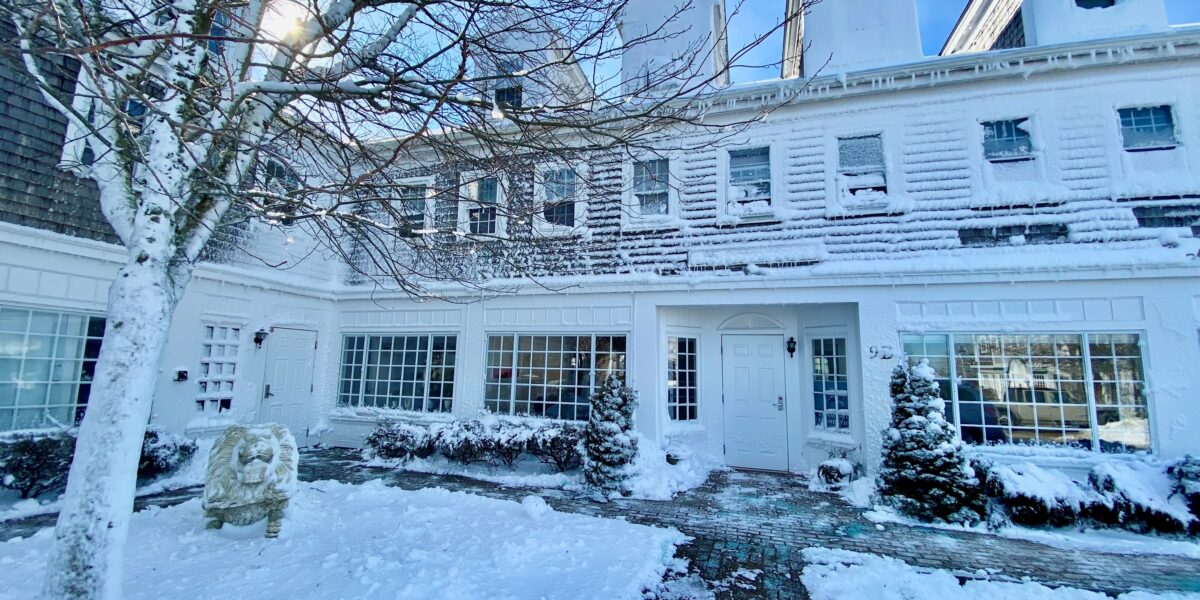 Snowy House of Bayberry Street.