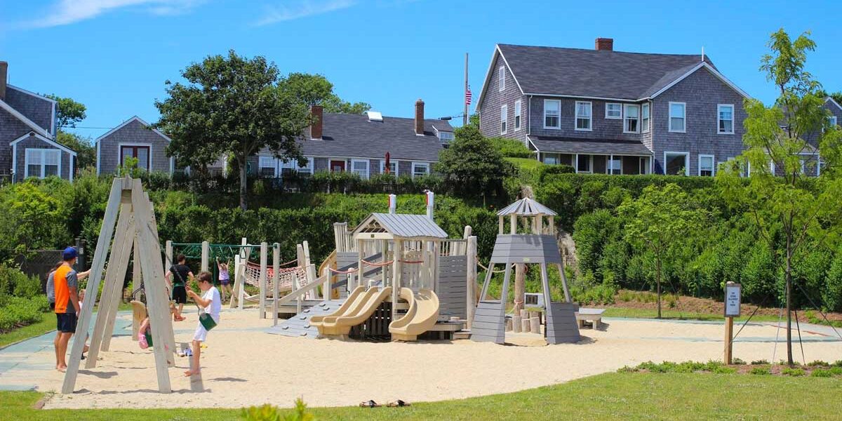 Children playing on a playground
