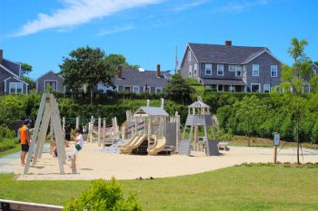 Children playing on a playground